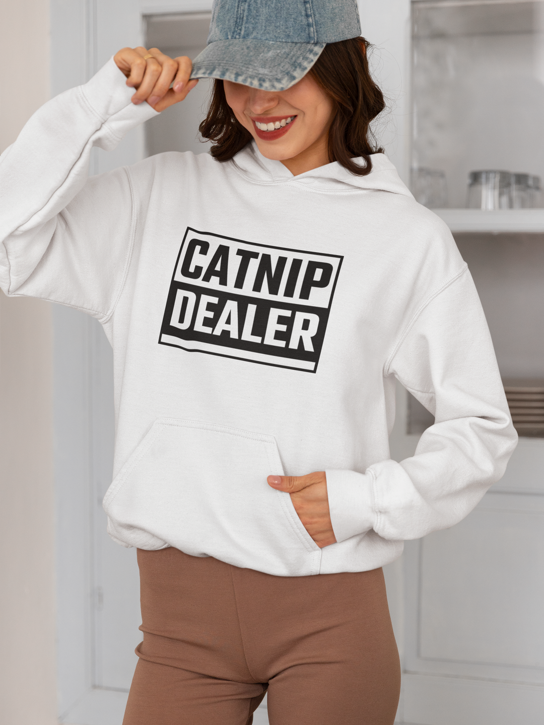Catnip Dealer Hooded Sweatshirt for Cat Lovers, Unisex Hoodie, Funny Cat Gift, Pet Owners Apparel, Gift for Cat Owners
