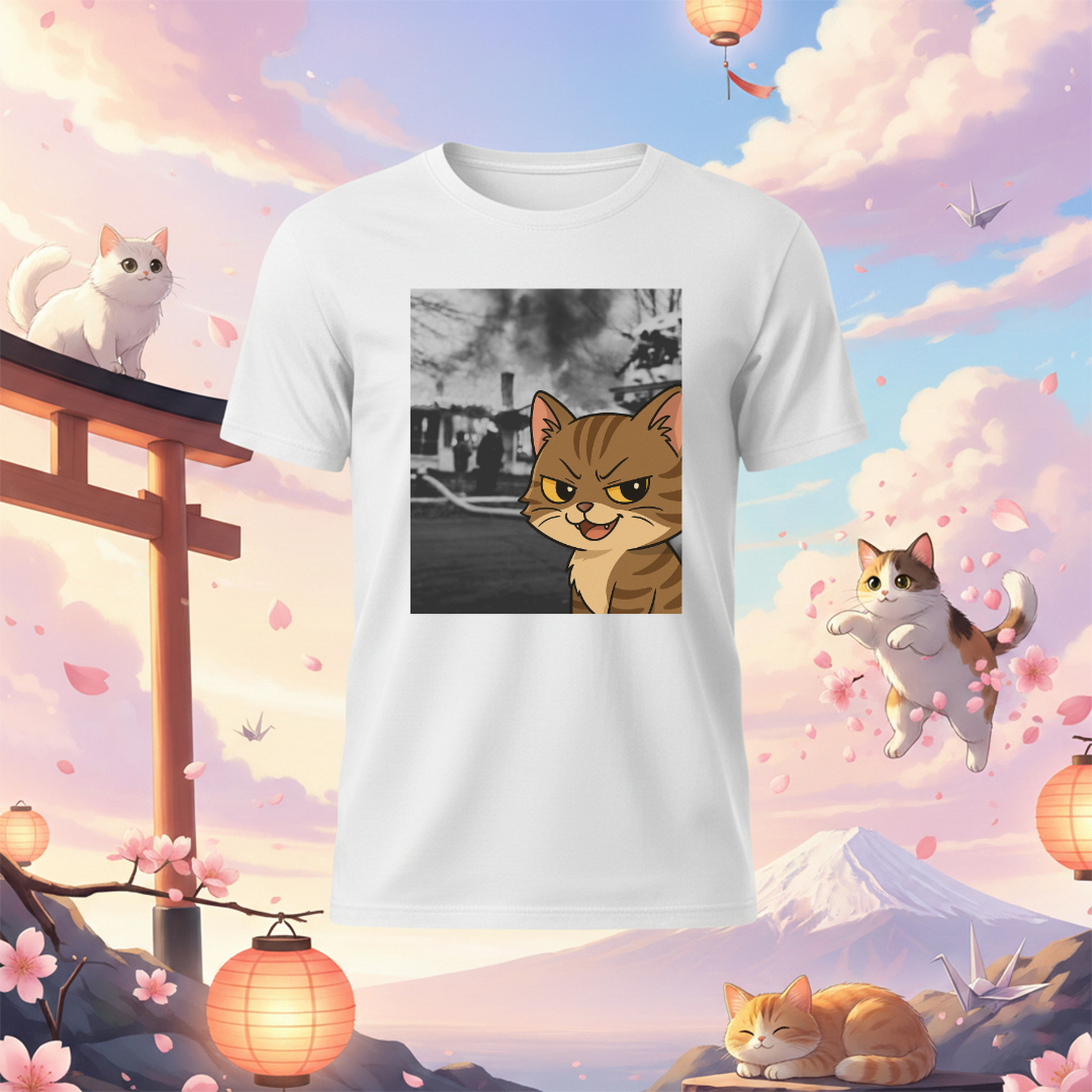 Disaster Cat Meme T-Shirt