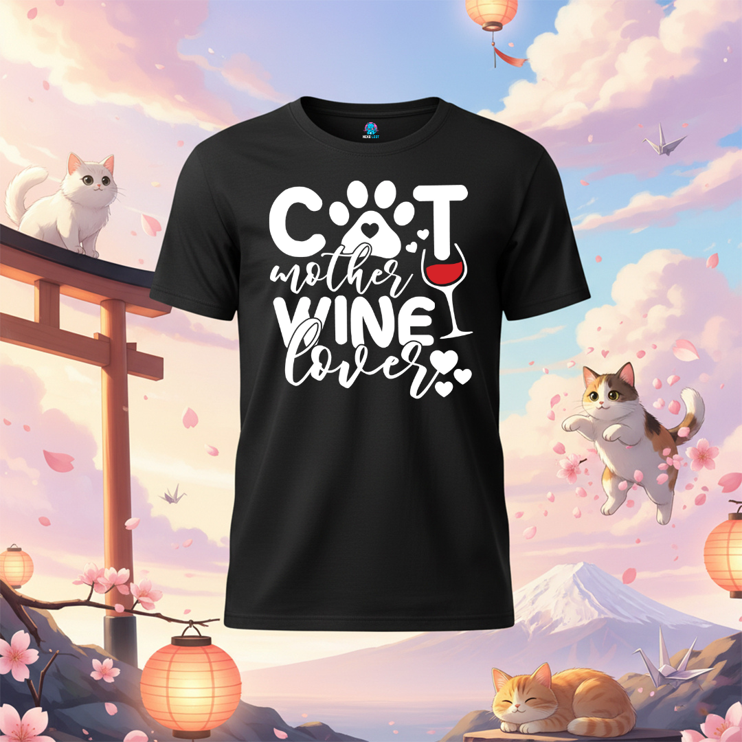 Cat Mother Wine Lover T-Shirt