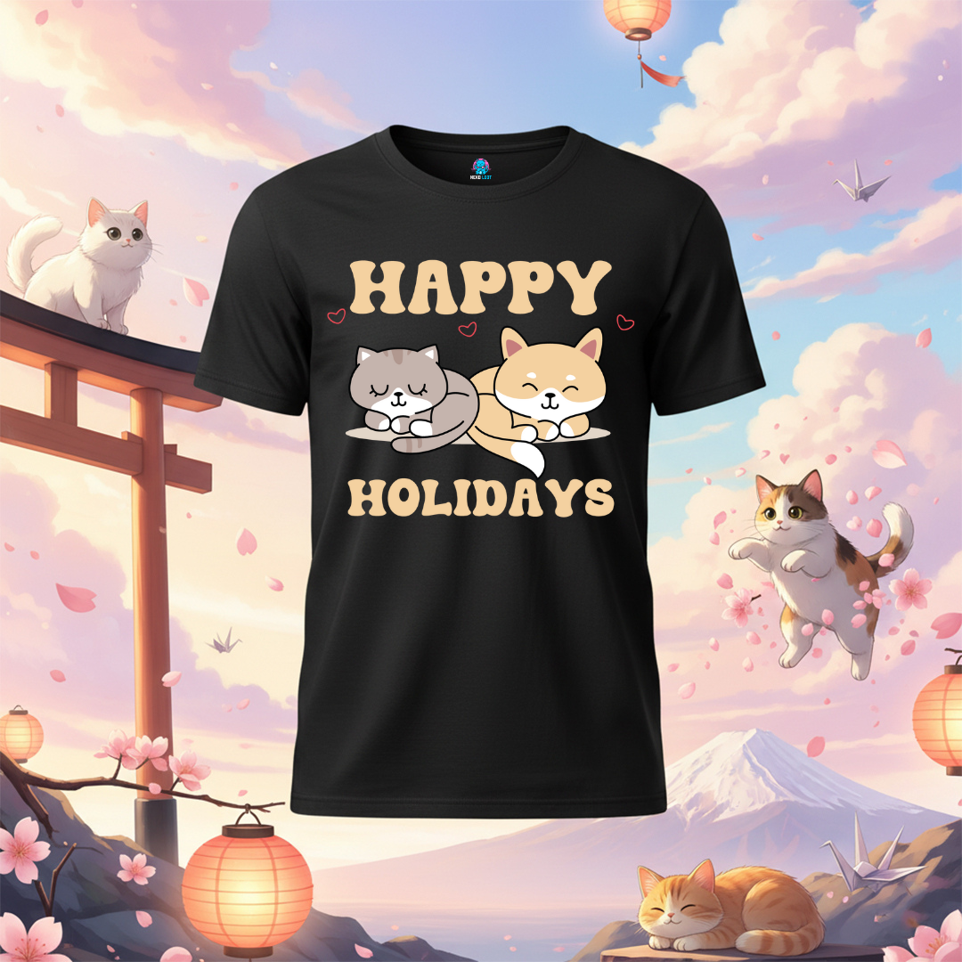 Happy Holidays Cat T-Shirt