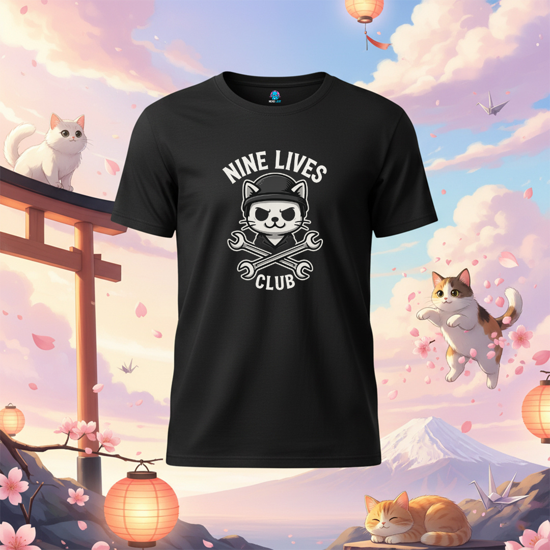Nine Lives Club Cat T-Shirt