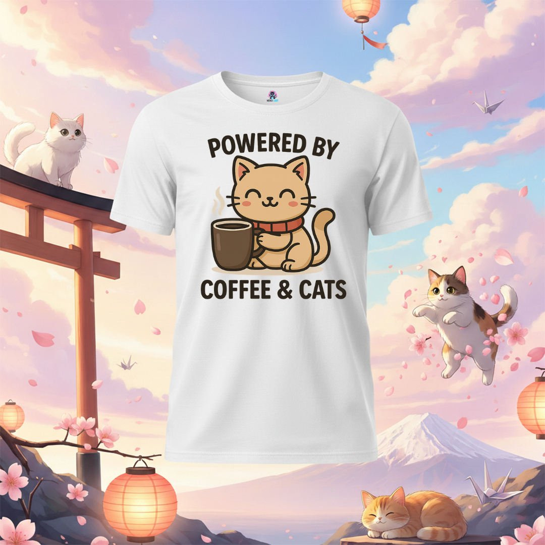 Powered By Coffee & Cats T-Shirt