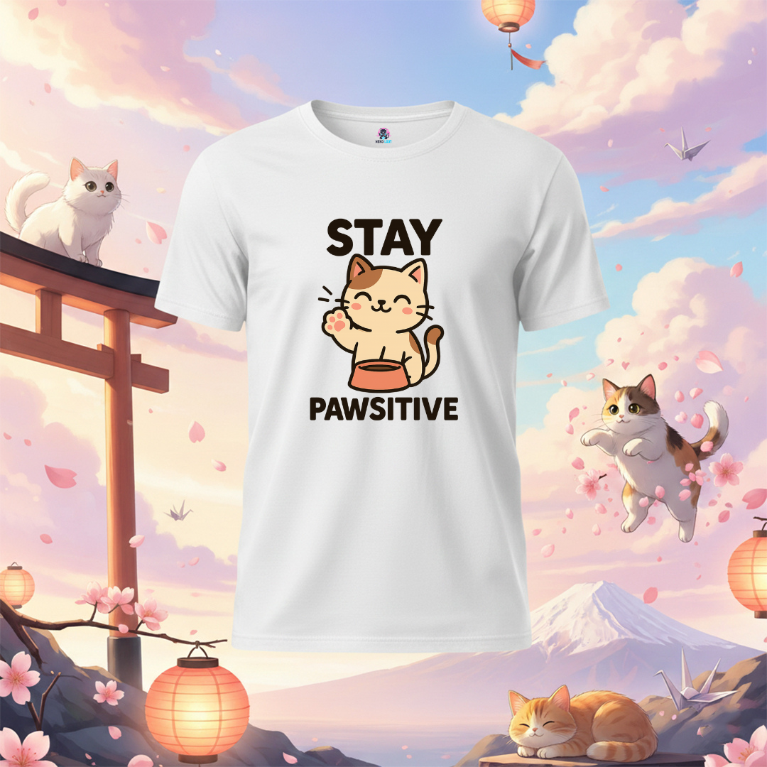 Pawsitive Vibes Cat T-Shirt