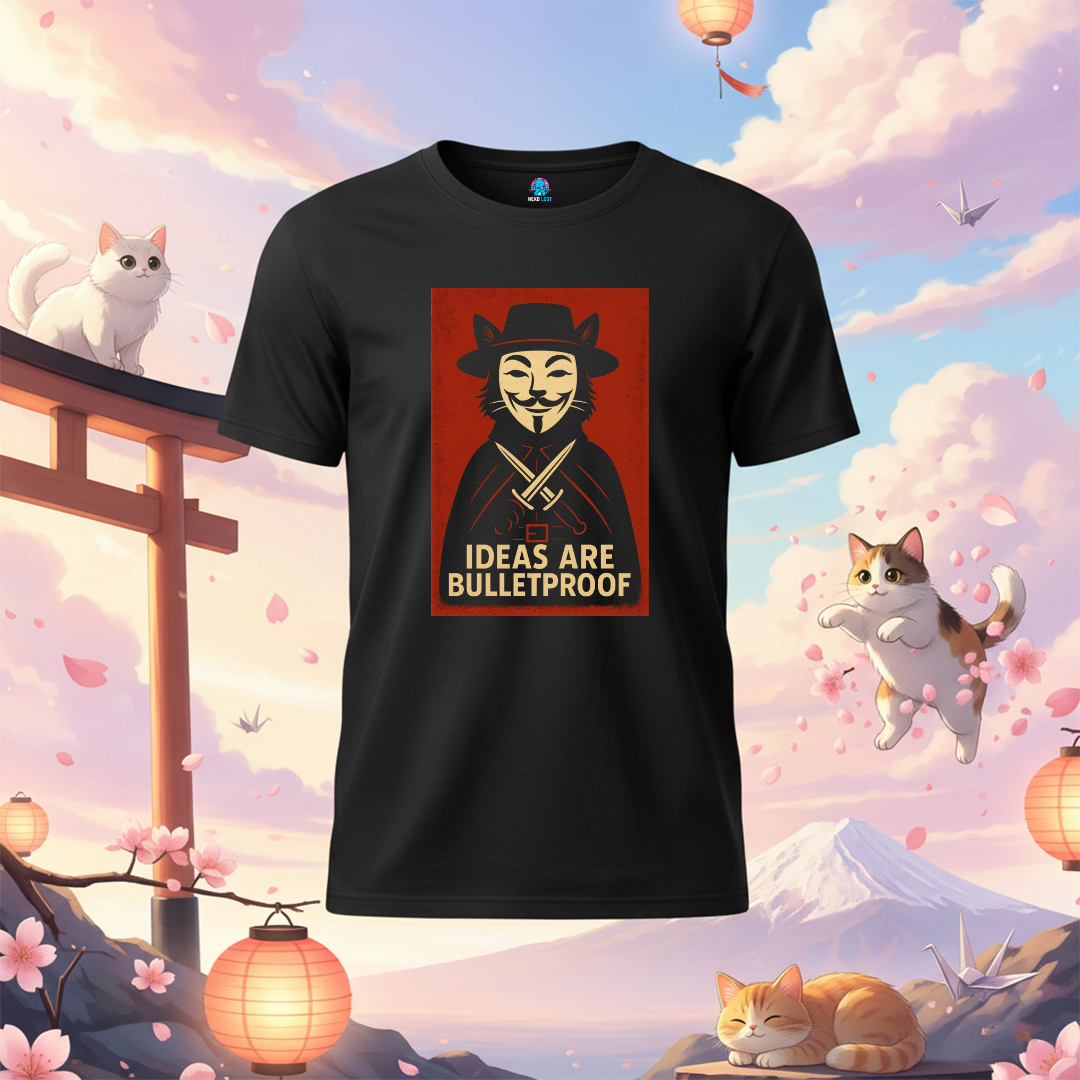 Ideas Are Bulletproof Cat T-Shirt