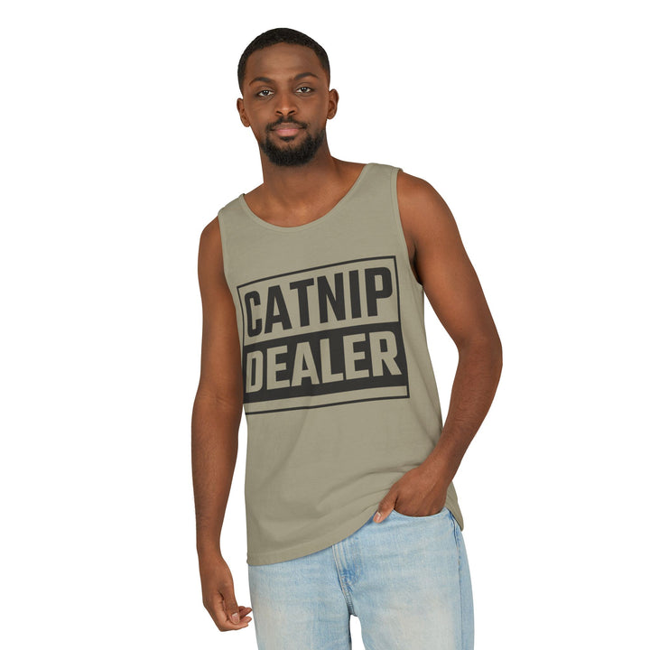 Catnip Dealer Tank Top, Funny Pet Lover Gift, Summer Sleepwear, Cat Mom Shirt, Unisex Casual Wear