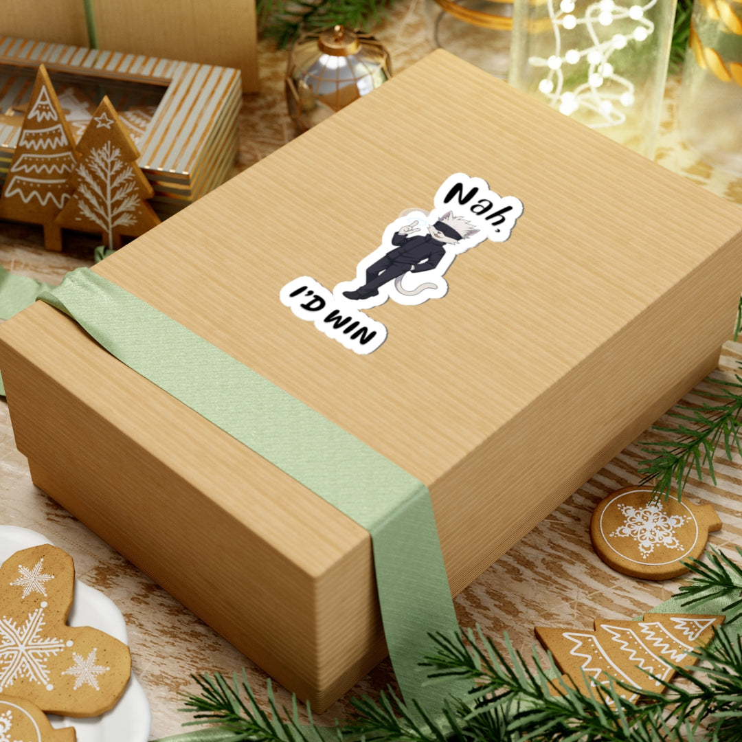 Cool Cat Quotes Kiss-Cut Stickers, Fun Laptop Decals, Whimsical Home Decor, Gift for Cat Lovers, Playful Sticker Collection