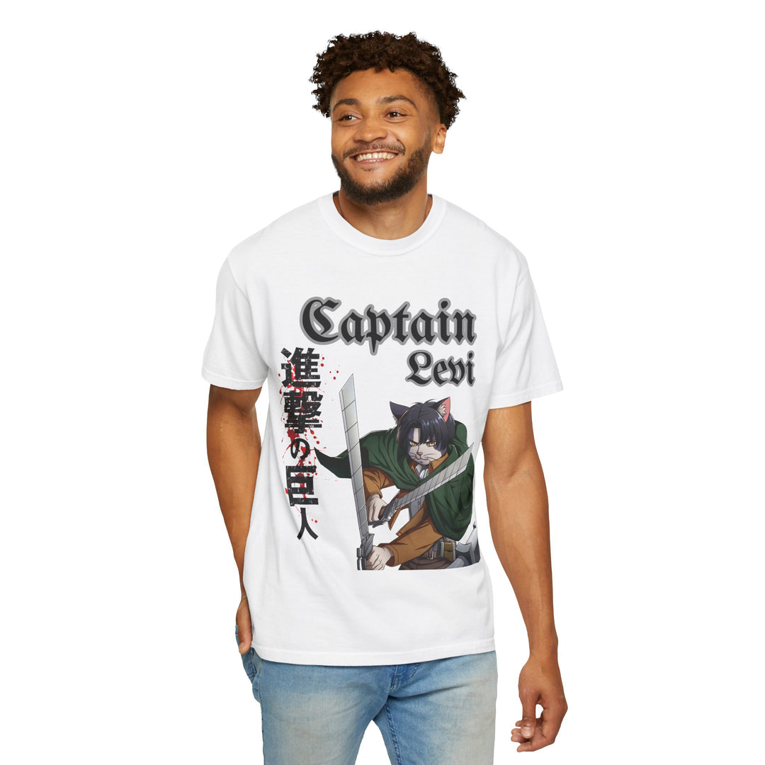 Captain Levi Anime Cat T-Shirt