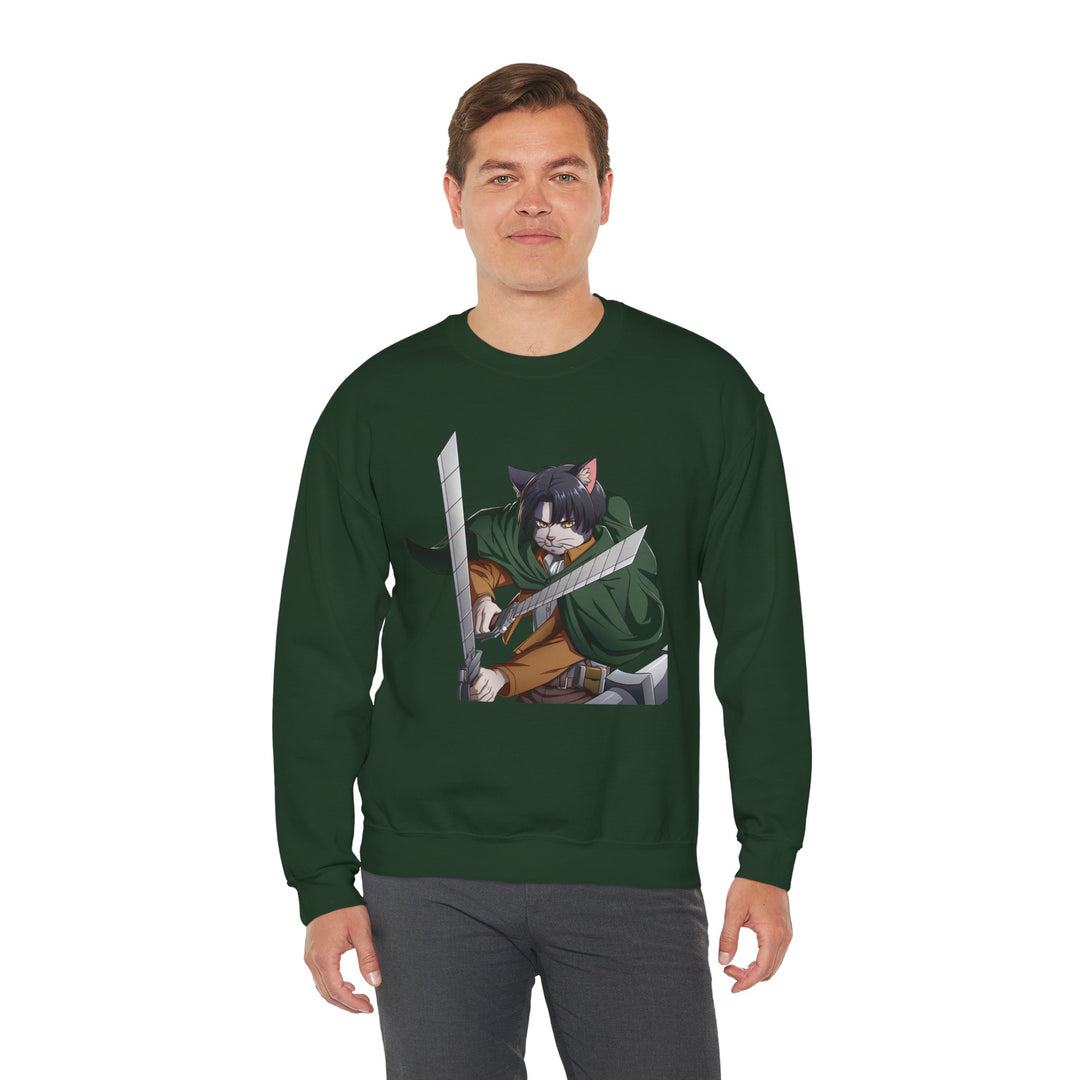 Anime-Inspired Cat Warrior Crewneck Sweatshirt, Cozy Unisex Sweatshirt, Gift for Anime Lovers, Perfect for Fall and Winter, Cute [...]