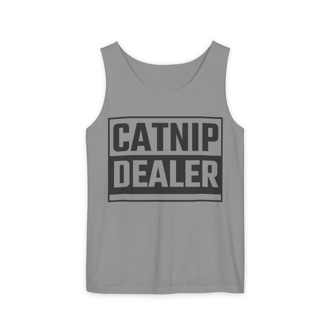 Catnip Dealer Tank Top, Funny Pet Lover Gift, Summer Sleepwear, Cat Mom Shirt, Unisex Casual Wear