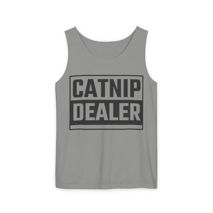 Catnip Dealer Tank Top, Funny Pet Lover Gift, Summer Sleepwear, Cat Mom Shirt, Unisex Casual Wear