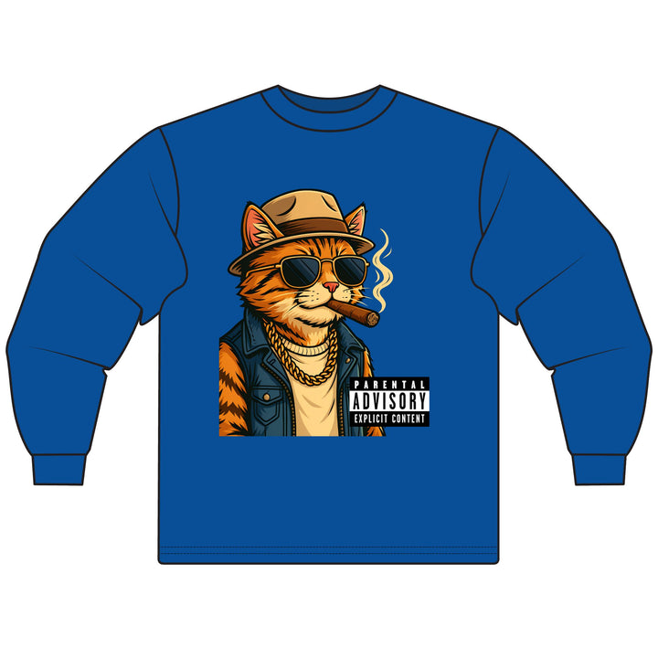Parental Advisory Cat Unisex Long Sleeve T-Shirt