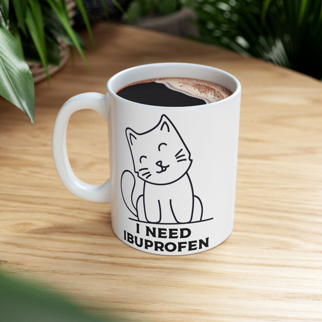 Funny Cat Ceramic Coffee Mug - 11oz & 15oz, Gift for Pet Lovers, Humorous Mug, Cute Cat Lover Decor, Perfect Birthday Present