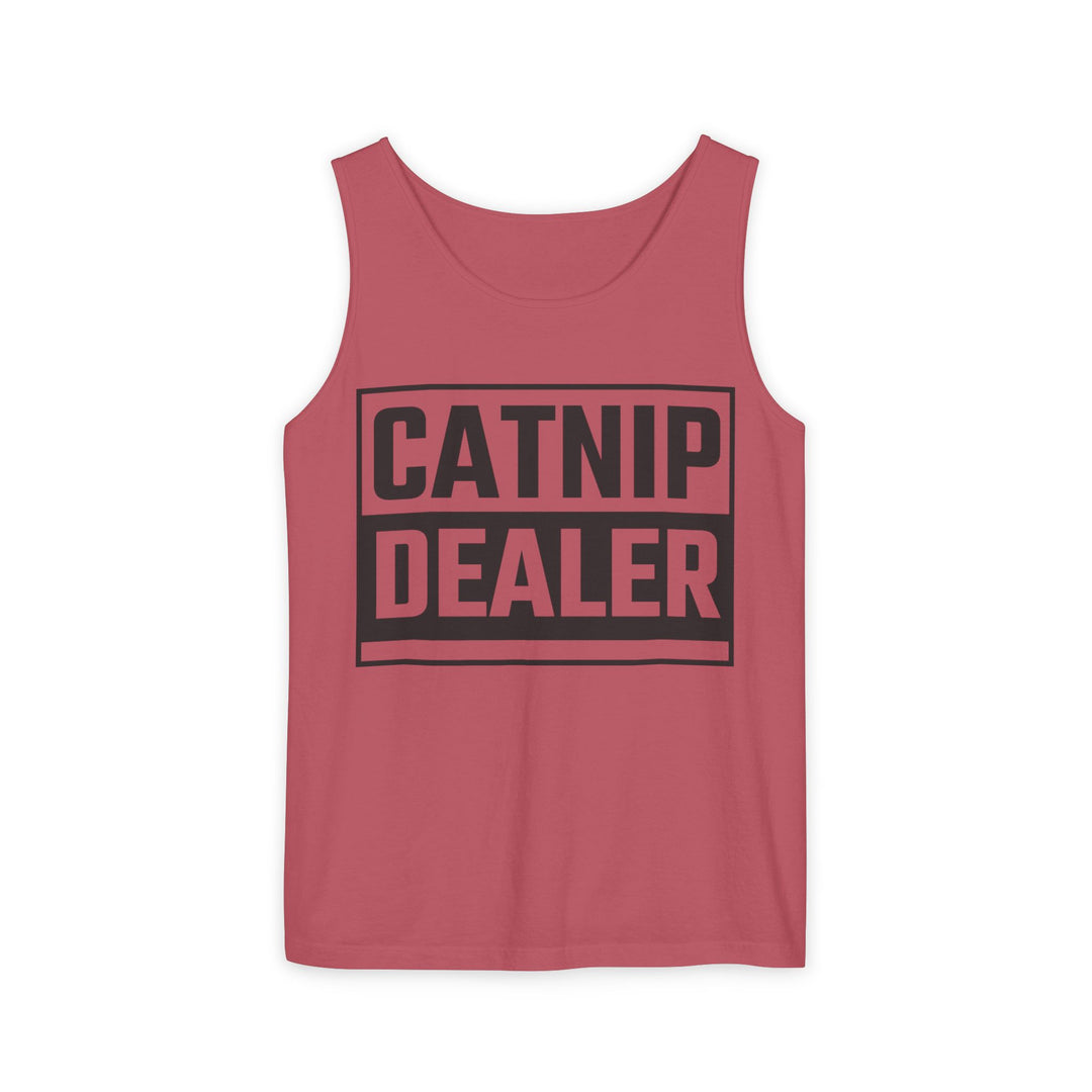 Catnip Dealer Tank Top, Funny Pet Lover Gift, Summer Sleepwear, Cat Mom Shirt, Unisex Casual Wear