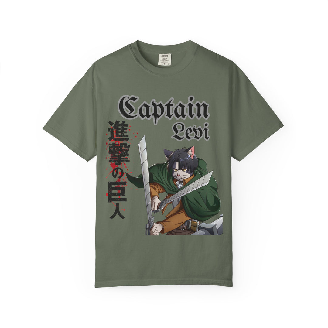 Captain Levi Anime Cat T-Shirt