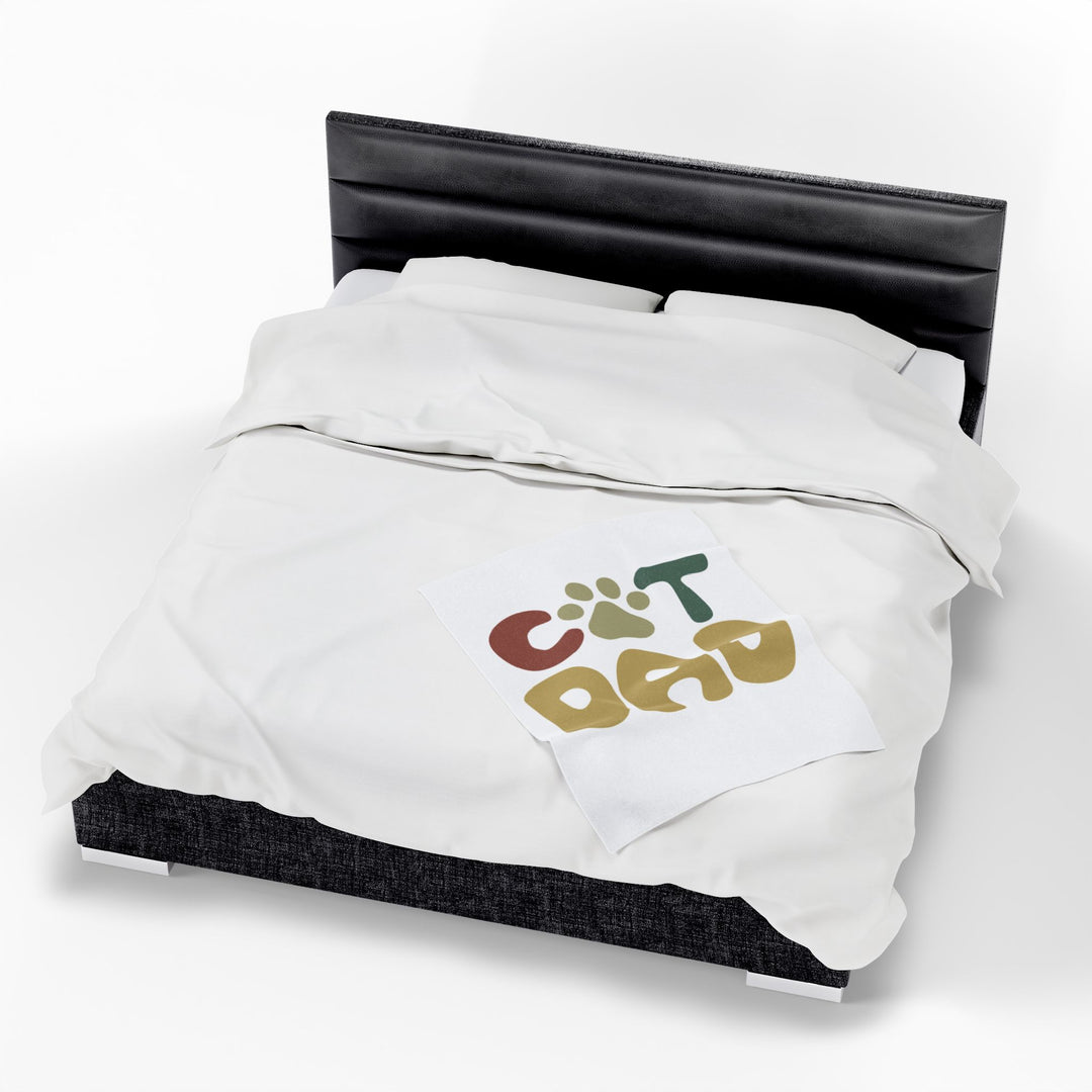 Cat Dad Plush Blanket