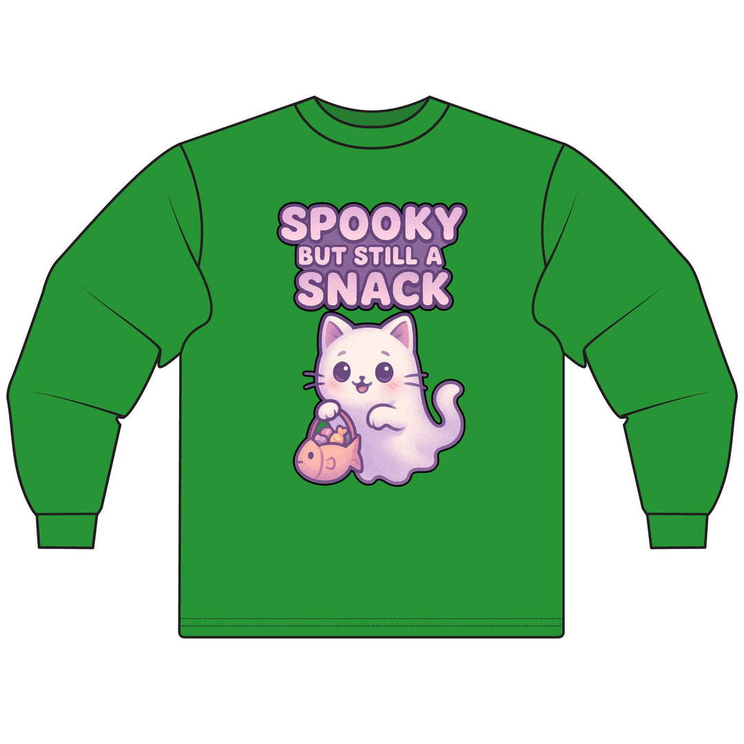 Spooky Snack Cat Long Sleeve T-Shirt