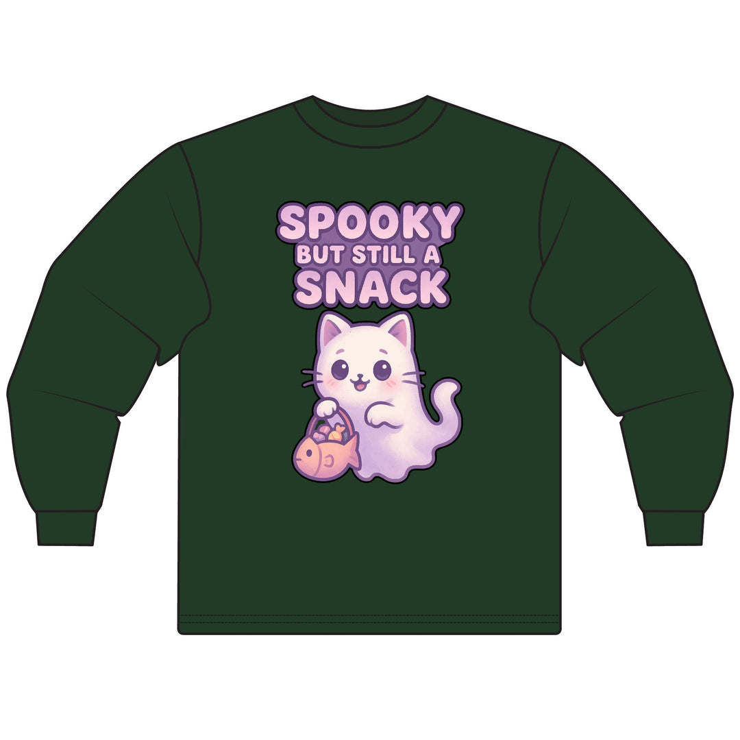 Spooky Snack Cat Long Sleeve T-Shirt