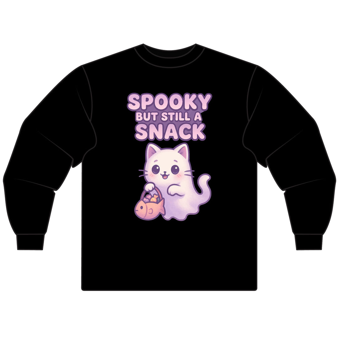 Spooky Snack Cat Long Sleeve T-Shirt