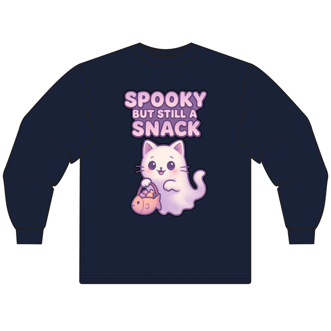 Spooky Snack Cat Long Sleeve T-Shirt
