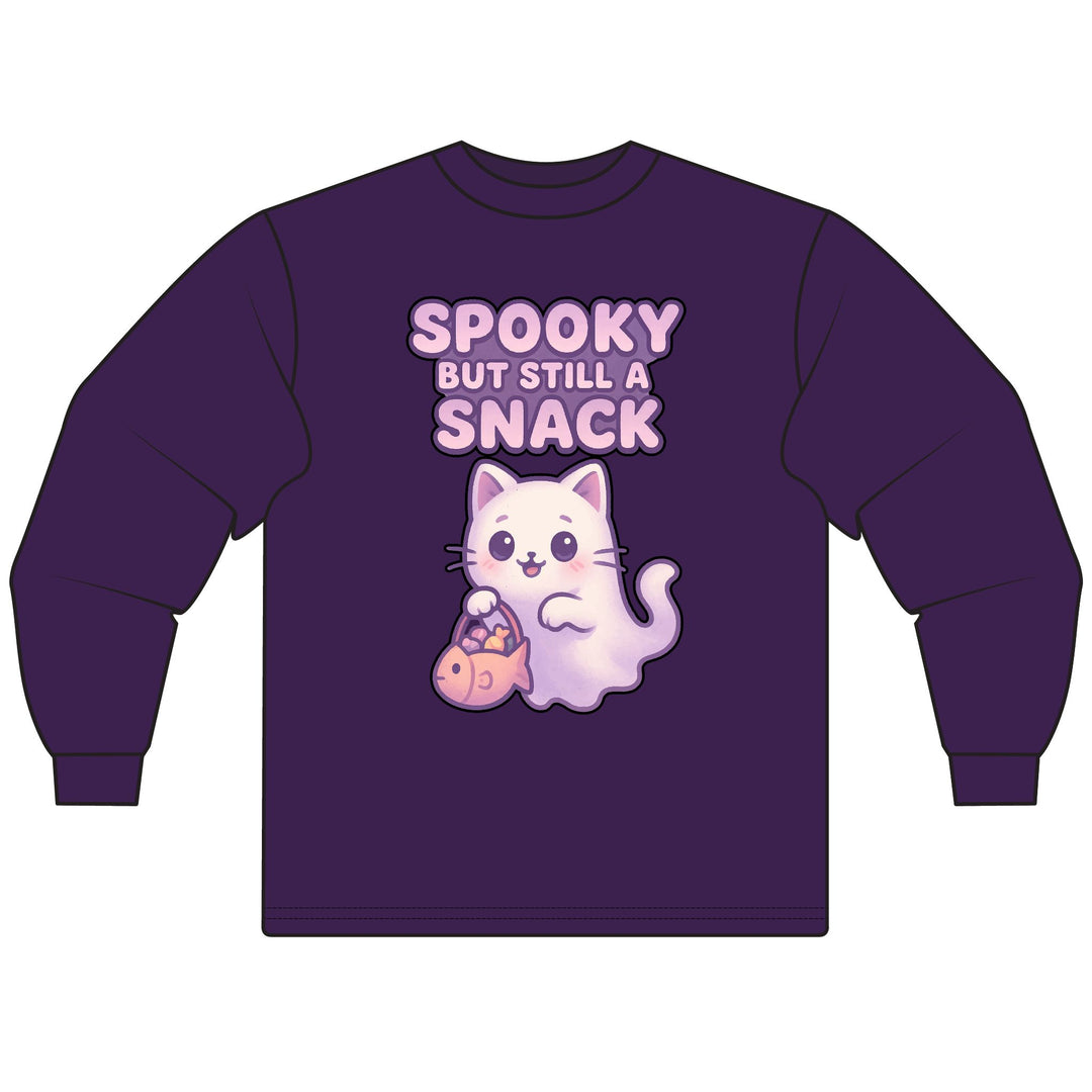Spooky Snack Cat Long Sleeve T-Shirt