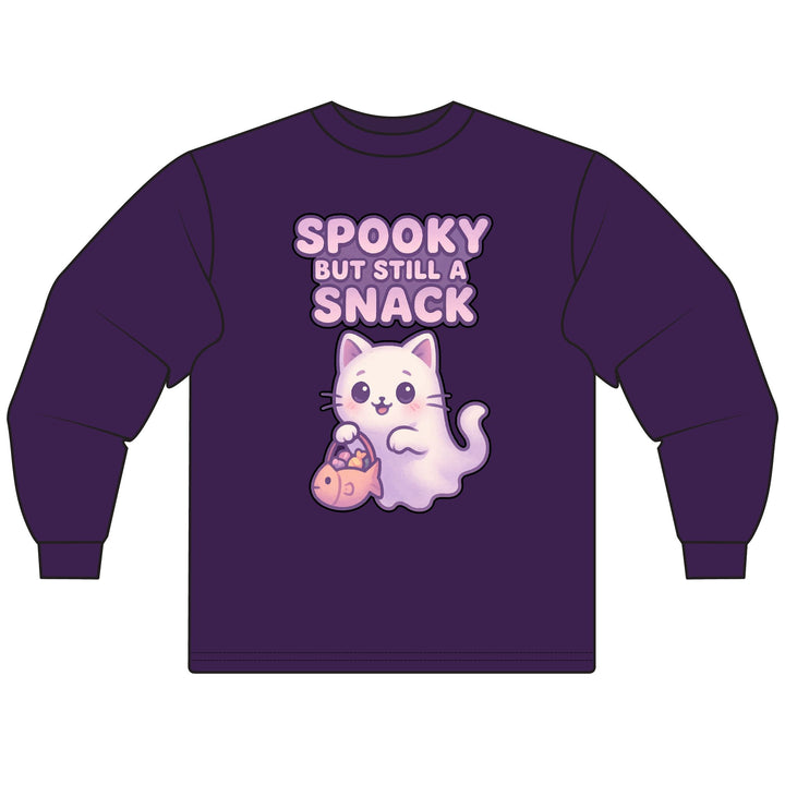 Spooky Snack Cat Long Sleeve T-Shirt