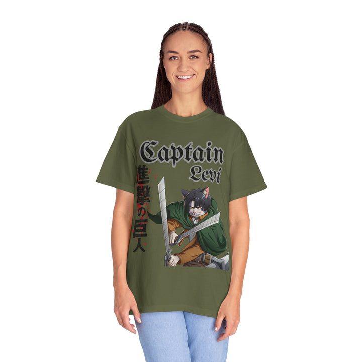 Captain Levi Anime Cat T-Shirt