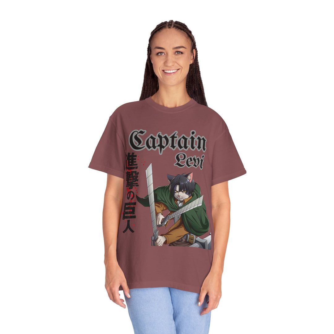 Captain Levi Anime Cat T-Shirt