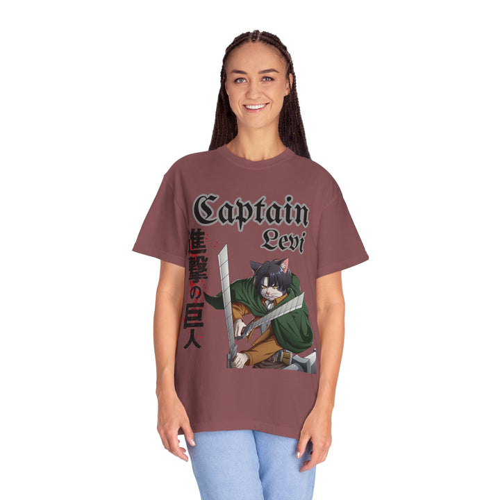Captain Levi Anime Cat T-Shirt