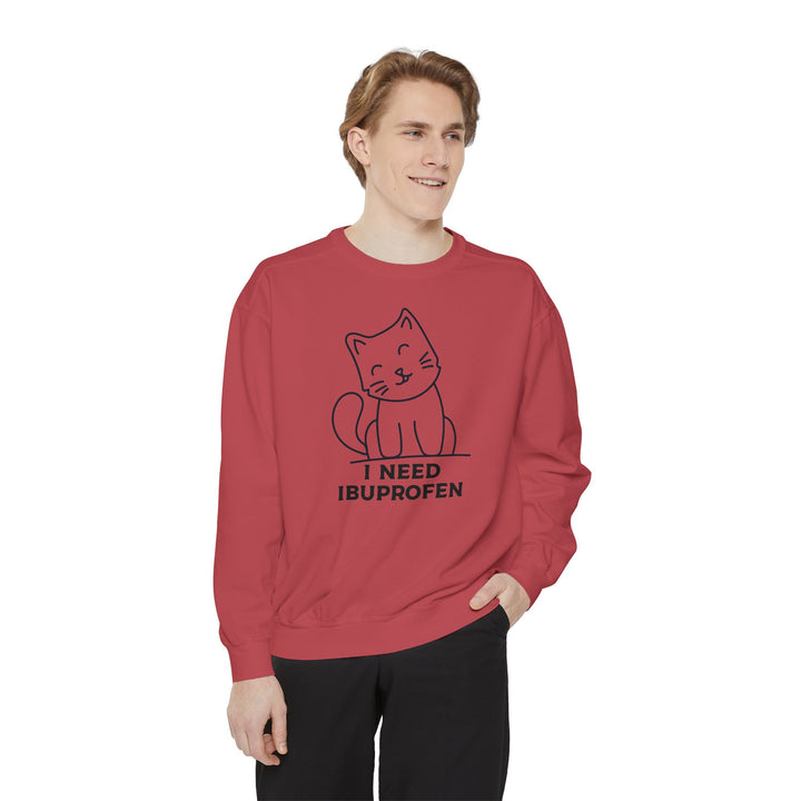 Cat-Themed Sweatshirt Featuring a Playful and Adorable Ghost Cat Holding a Candy Basket Cozy Gift for Cat Lovers Cute Animal Sweatshirt Funny Pet Apparel