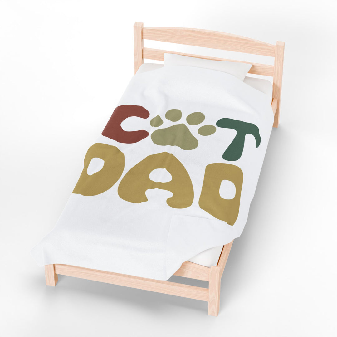 Cat Dad Plush Blanket