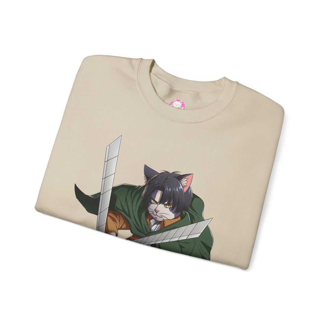 Anime-Inspired Cat Warrior Crewneck Sweatshirt, Cozy Unisex Sweatshirt, Gift for Anime Lovers, Perfect for Fall and Winter, Cute [...]