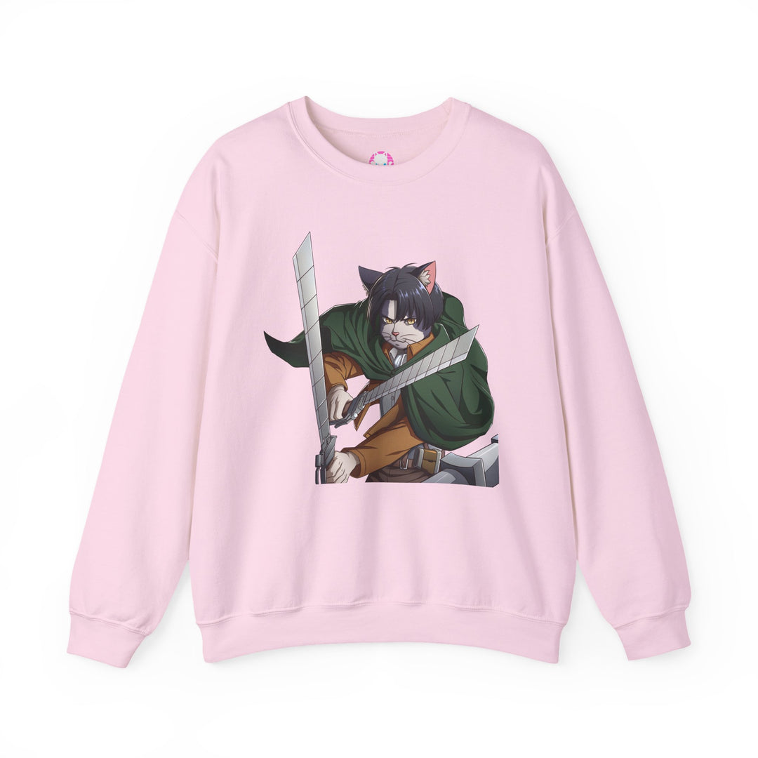 Anime-Inspired Cat Warrior Crewneck Sweatshirt, Cozy Unisex Sweatshirt, Gift for Anime Lovers, Perfect for Fall and Winter, Cute [...]