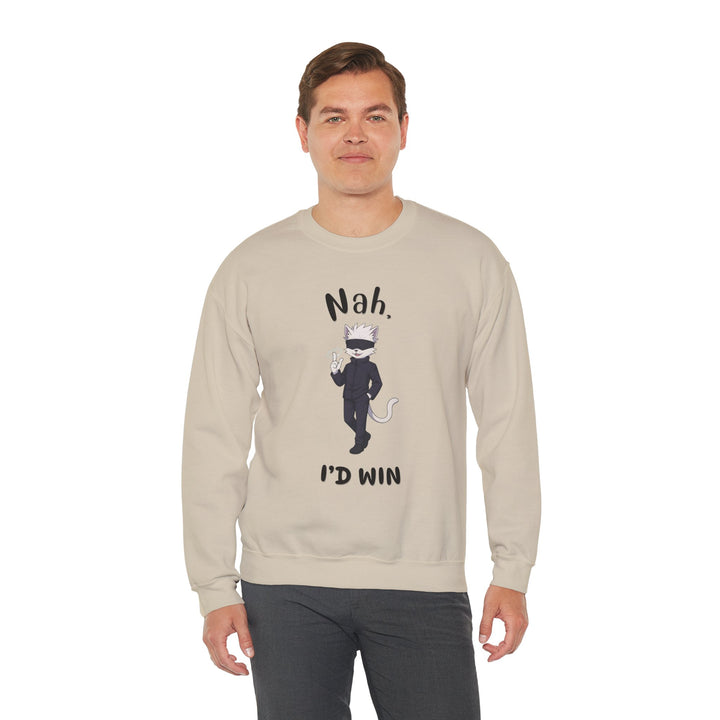 Cool Cat Sweatshirt, Funny Sweatshirt, Gift for Cat Lovers, Casual Outfit, Unisex Crewneck Sweatshirt, Unique Design