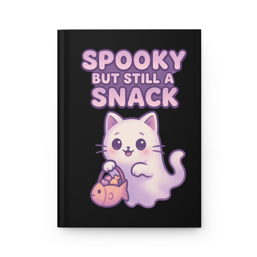 Cute Spooky Themed Hardcover Journal, Fun Notebook for Cat Lovers, Perfect for Halloween, Gift for Students, Writing Diary, Cute Gift Idea
