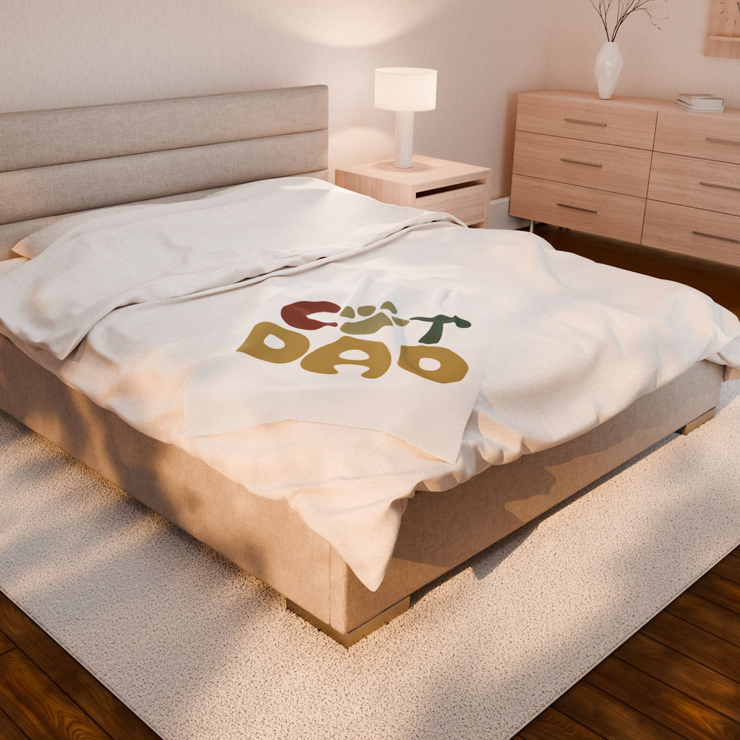 Cat Dad Plush Blanket