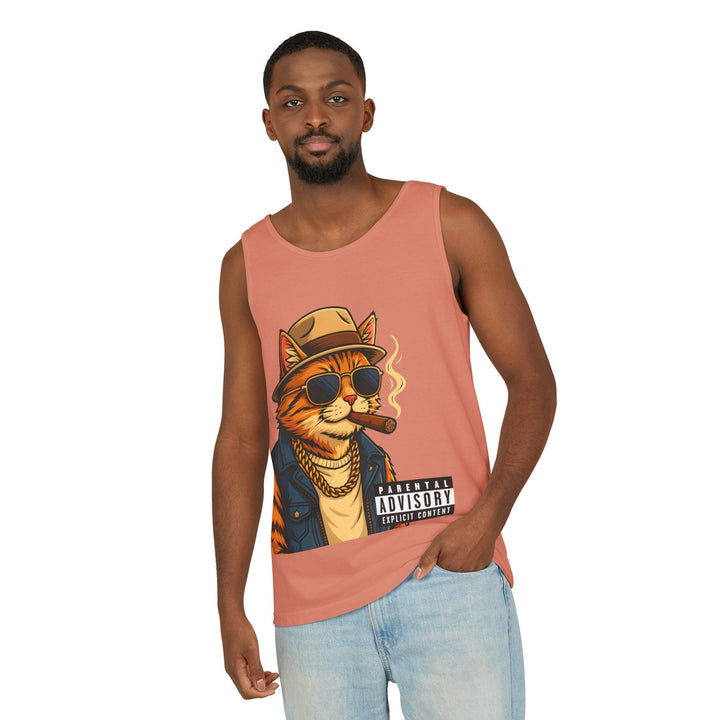Cool Cat Unisex Tank Top - Funny Cat Graphic Tee, Summer Wear, Gift for Cat Lovers, Beach Party Essential, Casual Streetwear