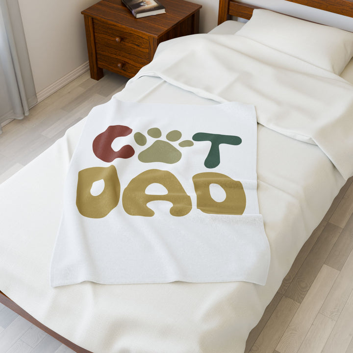 Cat Dad Plush Blanket