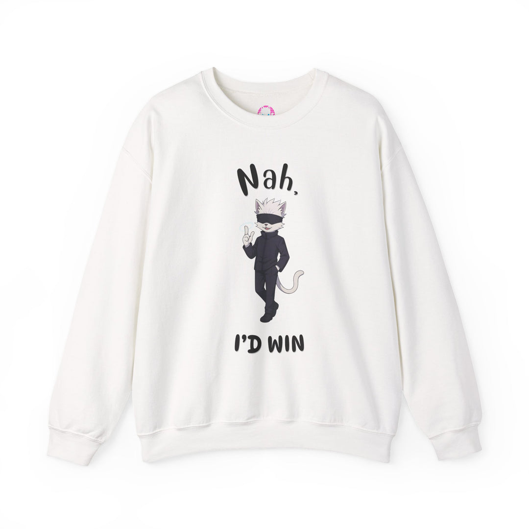 Cool Cat Sweatshirt, Funny Sweatshirt, Gift for Cat Lovers, Casual Outfit, Unisex Crewneck Sweatshirt, Unique Design