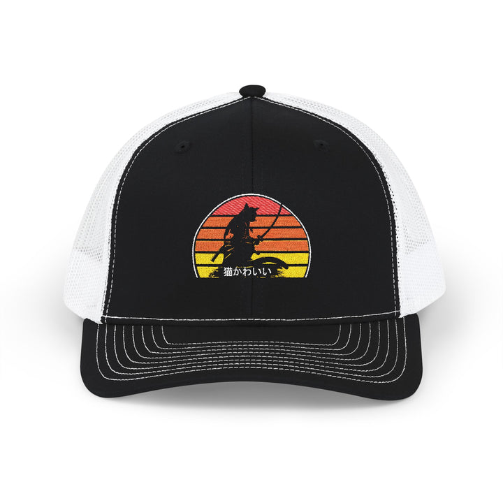 Retro Sunset Snapback Trucker Cap, Outdoor Cap, Summer Fashion Hat, Gift for Him & Her, Festival Accessory, Embroidered Cap