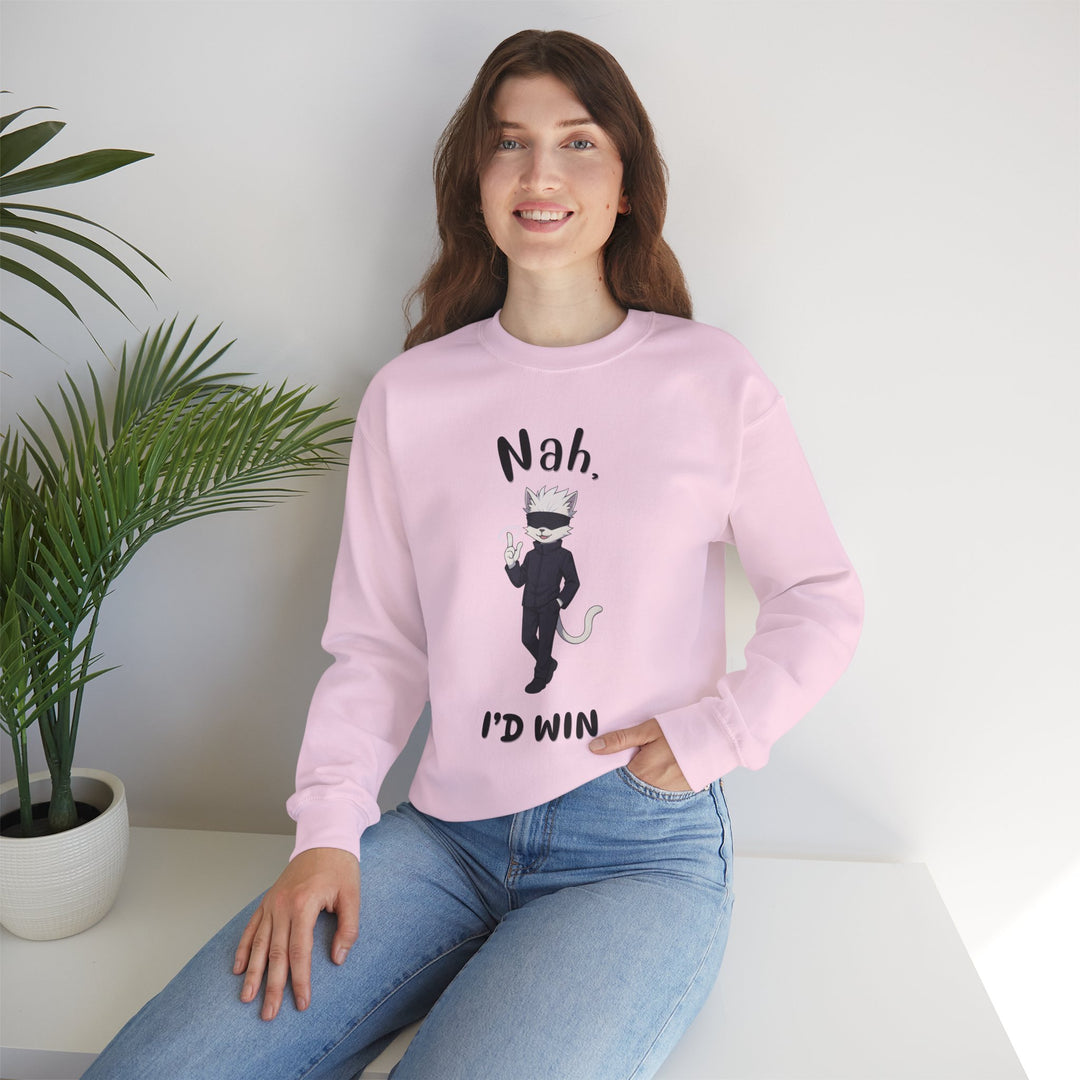 Cool Cat Sweatshirt, Funny Sweatshirt, Gift for Cat Lovers, Casual Outfit, Unisex Crewneck Sweatshirt, Unique Design
