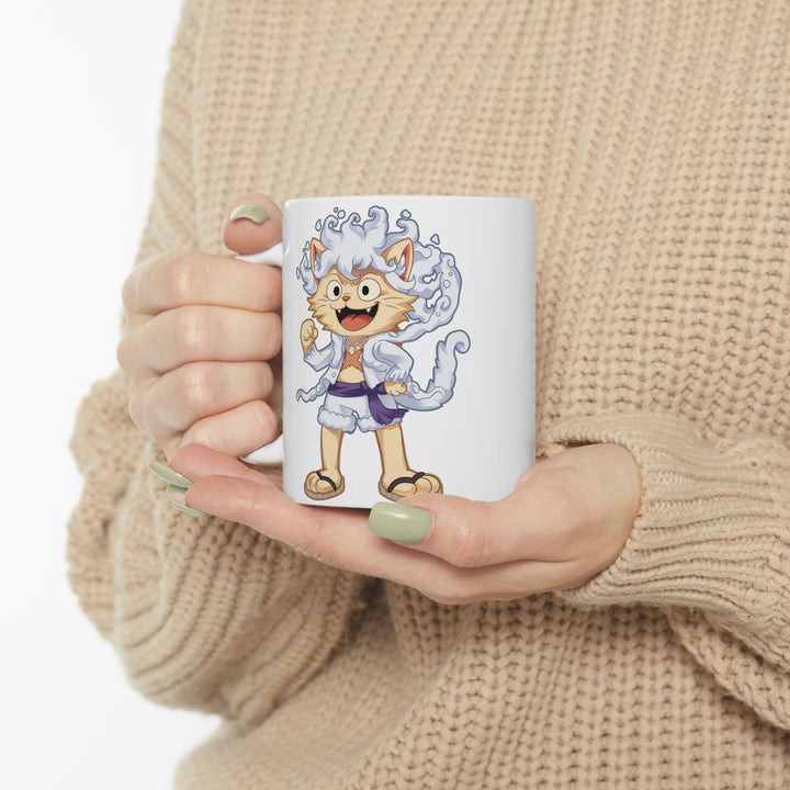 Whimsical Cat Ceramic Mug - Perfect Gift for Cat Lovers, Fun Mug for Coffee, Tea Lover's Gift, Home Decor, Cute Cat Art