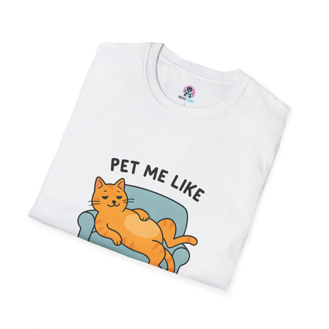 Pet Me Funny French Cat T-Shirt