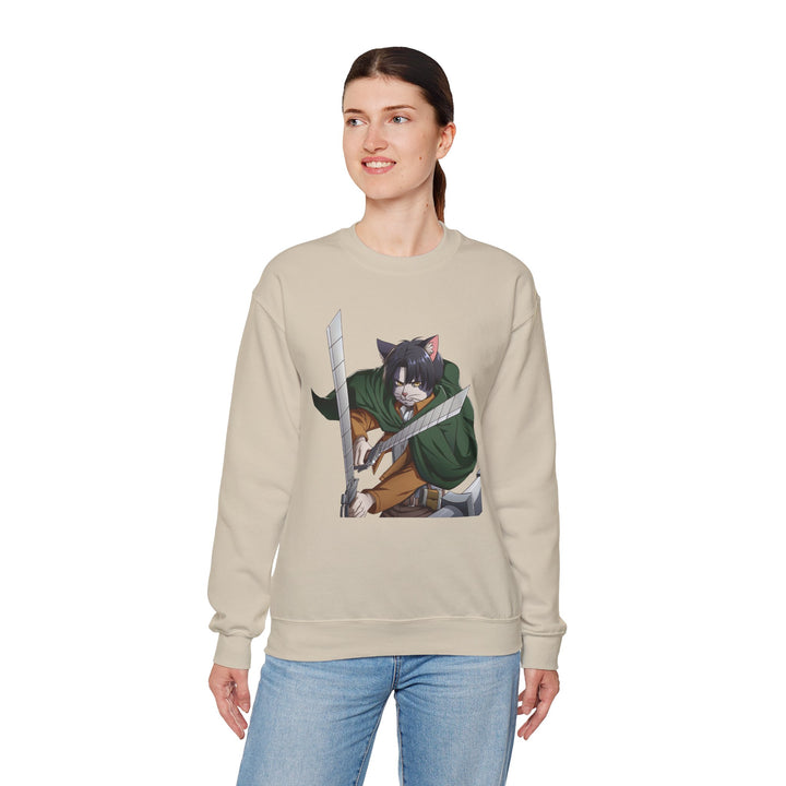 Anime-Inspired Cat Warrior Crewneck Sweatshirt, Cozy Unisex Sweatshirt, Gift for Anime Lovers, Perfect for Fall and Winter, Cute [...]