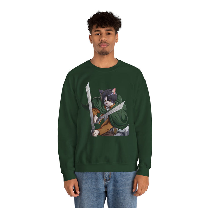Anime-Inspired Cat Warrior Crewneck Sweatshirt, Cozy Unisex Sweatshirt, Gift for Anime Lovers, Perfect for Fall and Winter, Cute [...]