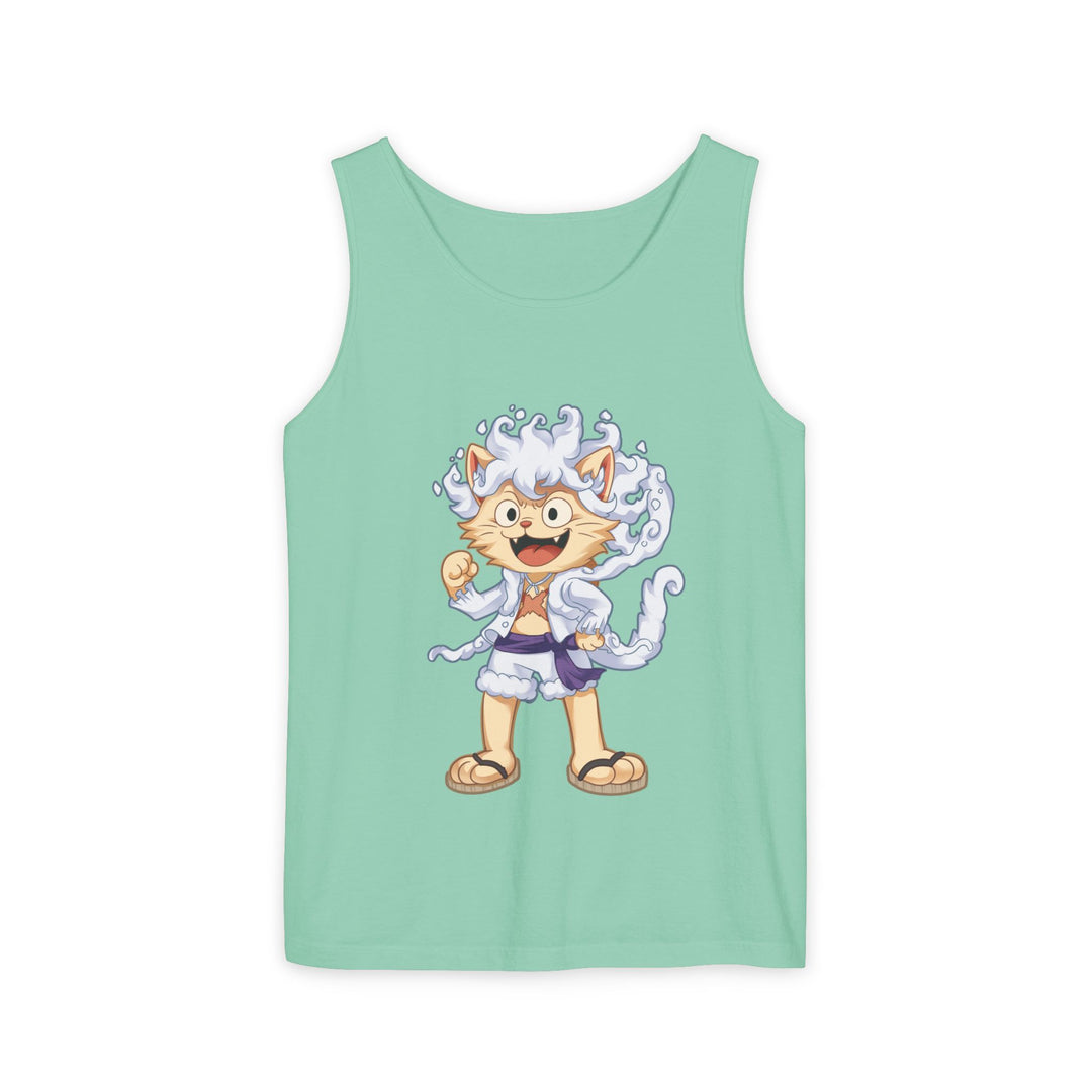 Whimsical Cat Tank Top, Unisex Funny Summer Shirt, Lightweight Graphic Top, Gift for Cat Lovers, Perfect for Beach Days, Casual Comfort Wear