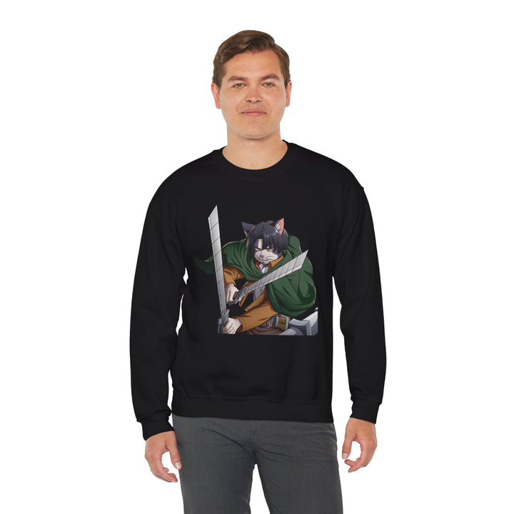 Anime-Inspired Cat Warrior Crewneck Sweatshirt, Cozy Unisex Sweatshirt, Gift for Anime Lovers, Perfect for Fall and Winter, Cute [...]
