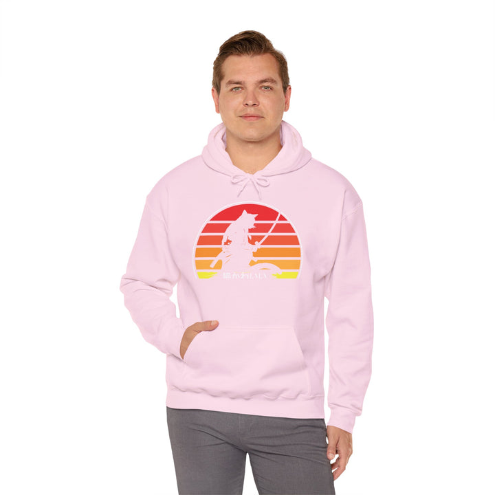 Samurai Cat Sunset Hoodie