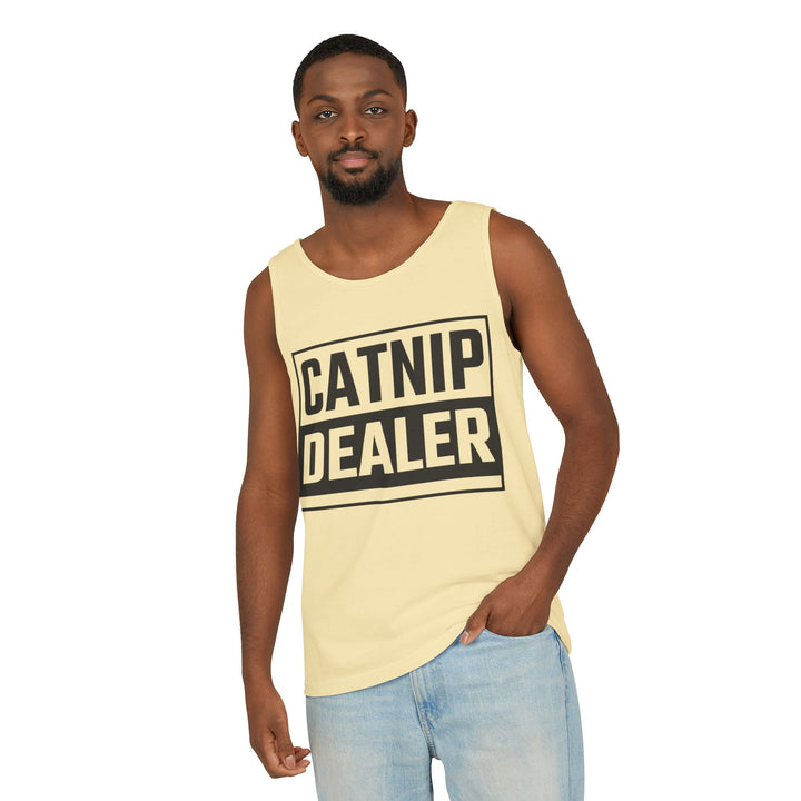Catnip Dealer Tank Top, Funny Pet Lover Gift, Summer Sleepwear, Cat Mom Shirt, Unisex Casual Wear