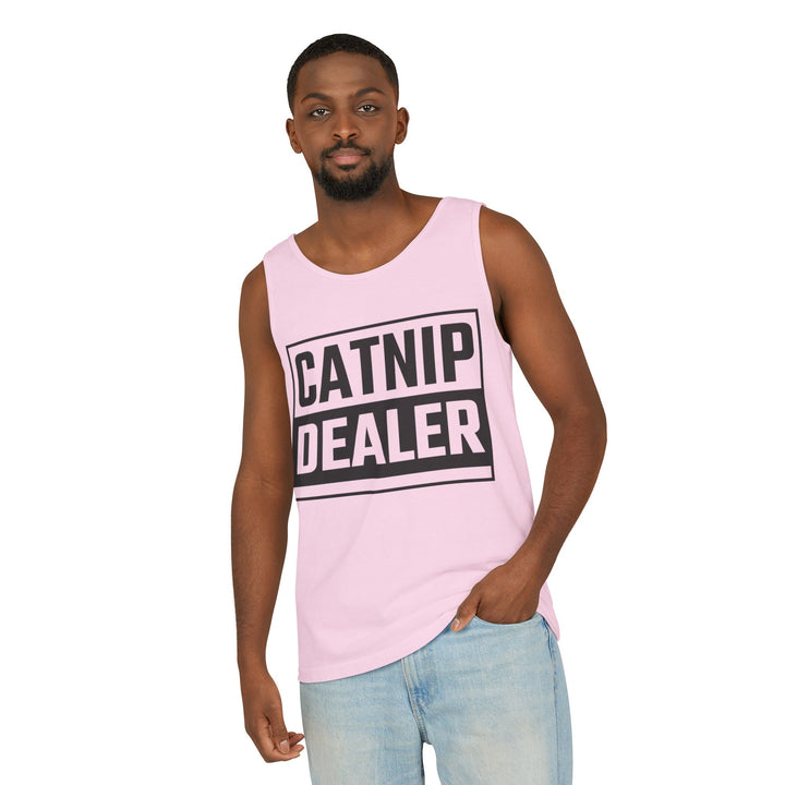 Catnip Dealer Tank Top, Funny Pet Lover Gift, Summer Sleepwear, Cat Mom Shirt, Unisex Casual Wear