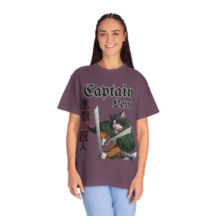 Captain Levi Anime Cat T-Shirt